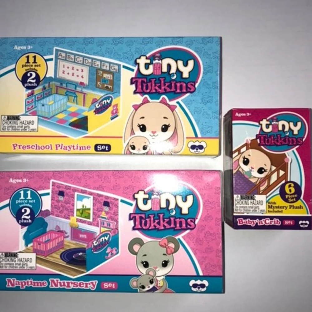 Bundle 3 Tiny Tukkins preschool playtime sets